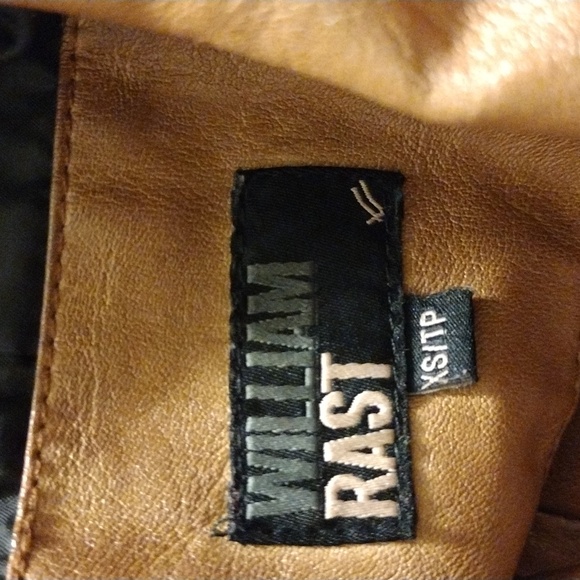 William Rast faux leather Bomber Biker Jacket zipper sleeves pockets fully lined - Picture 12 of 12